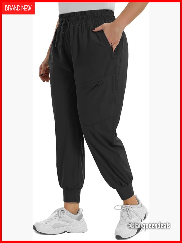 High Waisted Joggers With Pockets Quick Dry Upf50 Athletic Pants S-4xl